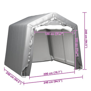 vidaXL Storage Tent 240x240 cm Steel Grey