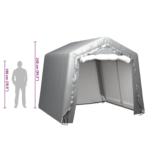 vidaXL Storage Tent 240x240 cm Steel Grey