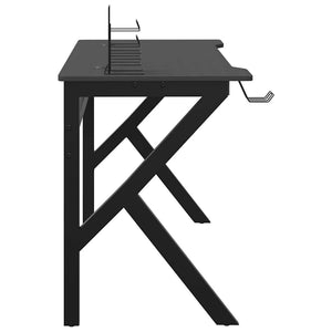 vidaXL Gaming Desk with K-Shaped Legs Black and Red 110x60x75 cm