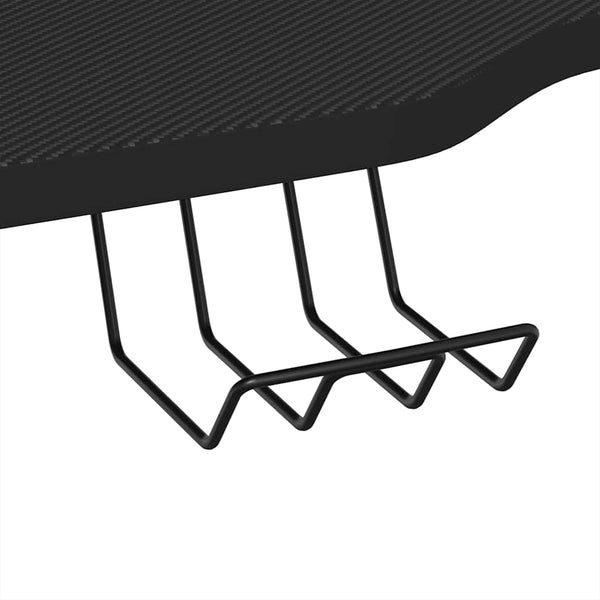 vidaXL Gaming Desk with K-Shaped Legs Black and Red 110x60x75 cm