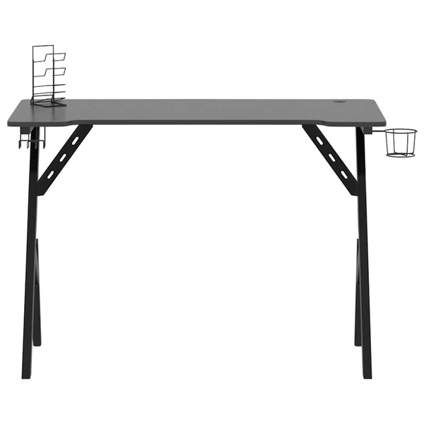 vidaXL Gaming Desk with Y-legs Black and Red 110x60x75 cm