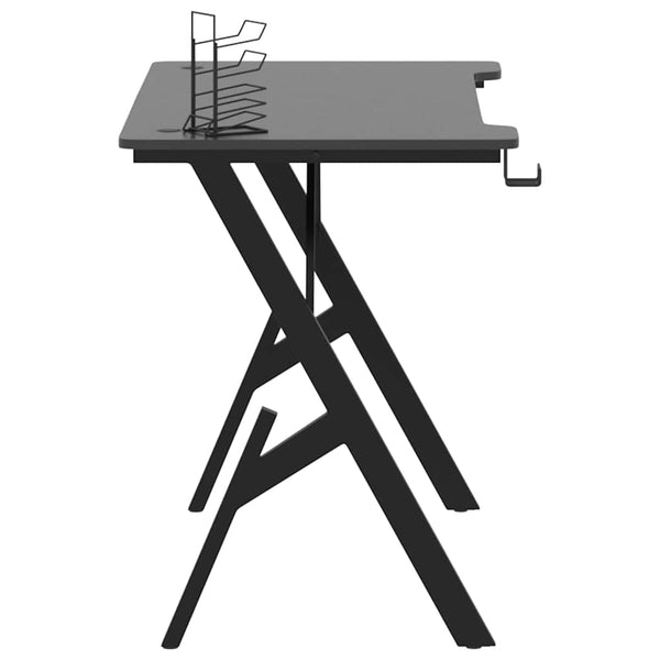 vidaXL Gaming Desk with Y-legs Black and Red 110x60x75 cm