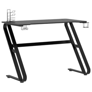 vidaXL Gaming Desk with Z-Shaped Legs Black 110x60x75 cm