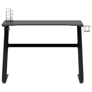 vidaXL Gaming Desk with Z-Shaped Legs Black 110x60x75 cm