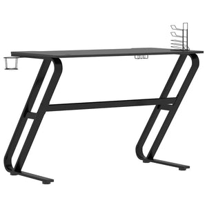 vidaXL Gaming Desk with Z-Shaped Legs Black 110x60x75 cm