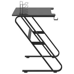vidaXL Gaming Desk with Z-Shaped Legs Black 110x60x75 cm