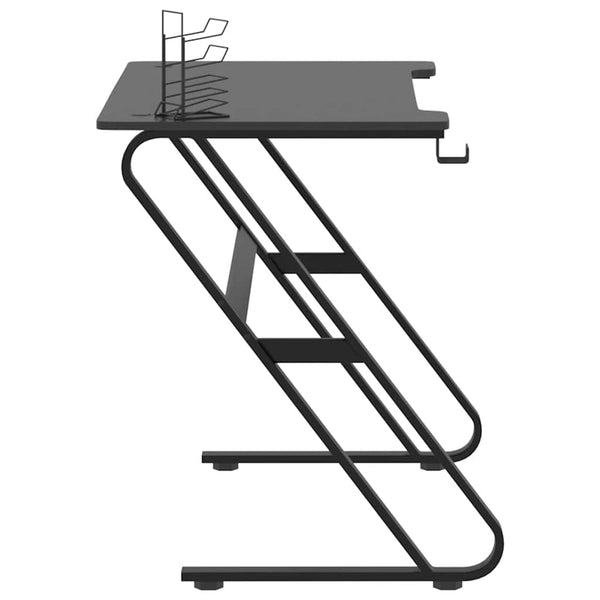 vidaXL Gaming Desk with Z-Shaped Legs Black 110x60x75 cm