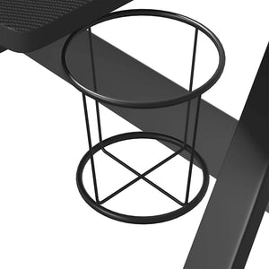 vidaXL Gaming Desk with Z-Shaped Legs Black 110x60x75 cm