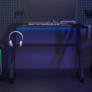 vidaXL Gaming Desk with Z-Shaped Legs Black 110x60x75 cm