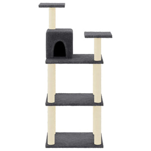vidaXL Cat Tree with Sisal Scratching Posts Dark Grey 118.5 cm