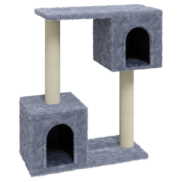 vidaXL Cat Scratching Post with Sisal Scratching Poles Light Grey 60 cm