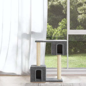 vidaXL Cat Scratching Post with Sisal Scratching Poles Light Grey 60 cm