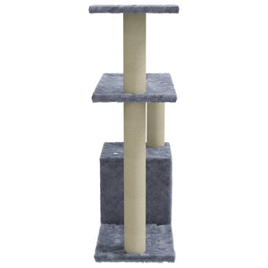 vidaXL Cat Tree with Sisal Scratching Posts Light Grey 70 cm