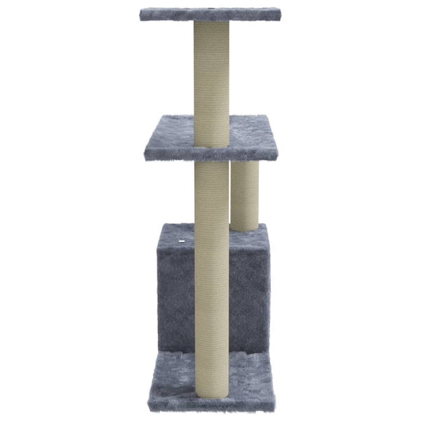 vidaXL Cat Tree with Sisal Scratching Posts Light Grey 70 cm