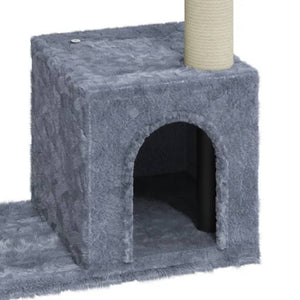 vidaXL Cat Tree with Sisal Scratching Posts Light Grey 70 cm