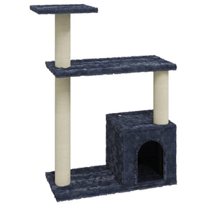 vidaXL Cat Tree with Sisal Scratching Posts Dark Gray 70 cm