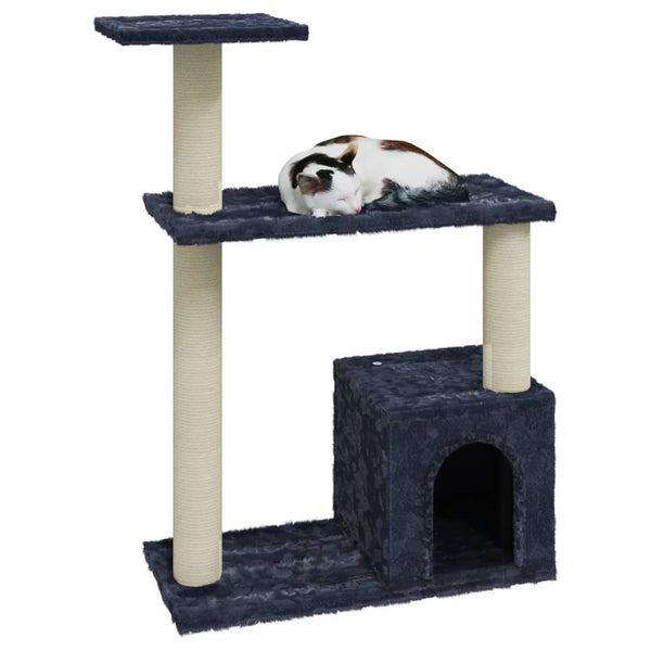 vidaXL Cat Tree with Sisal Scratching Posts Dark Gray 70 cm