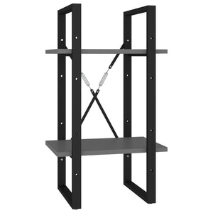 vidaXL Bookcase with 2 Compartments Grey 40x30x70 cm Engineered Wood