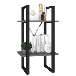 vidaXL Bookcase with 2 Compartments Grey 40x30x70 cm Engineered Wood