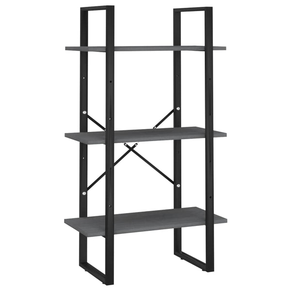 Graues Kiefer Massivholz Standregal 60x105 cm