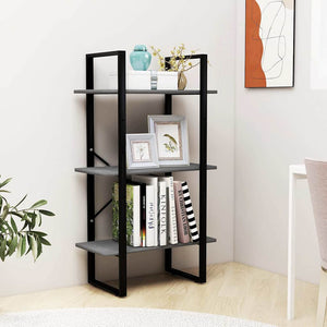 Graues Kiefer Massivholz Standregal 60x105 cm