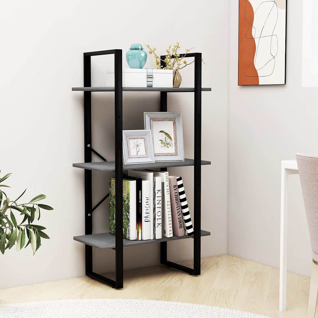Graues Kiefer Massivholz Standregal 60x105 cm