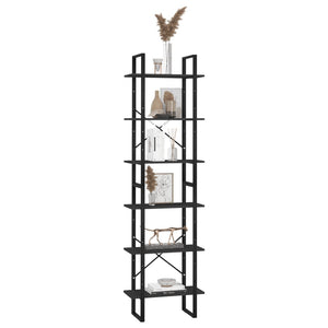 Schwarzes Lagerregal 60x30x210 cm