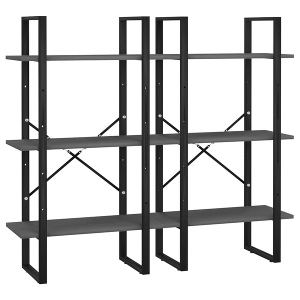 Graues Lagerregal 60x30x210 cm