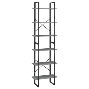 Graues Lagerregal Kiefer Massivholz 60x30x210 cm