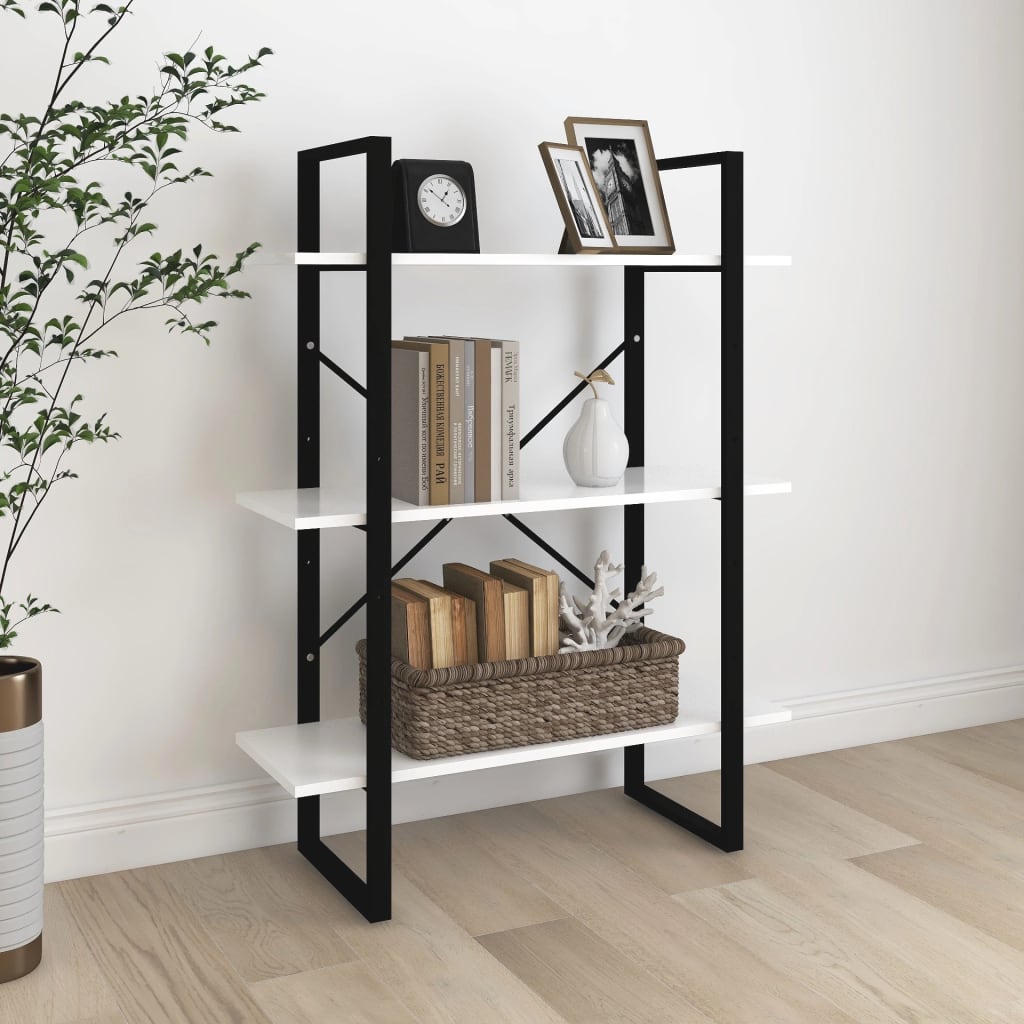 Bücherregal Weiß 80x30x105 cm