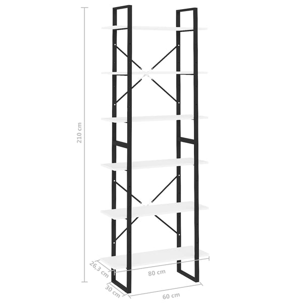 Weißer Hochschrank 80x30x210 cm