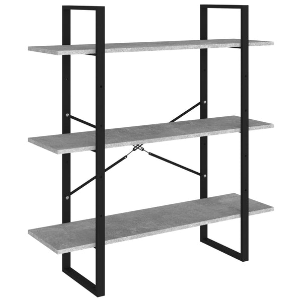 Betongraues Bücherregal 100x105 cm