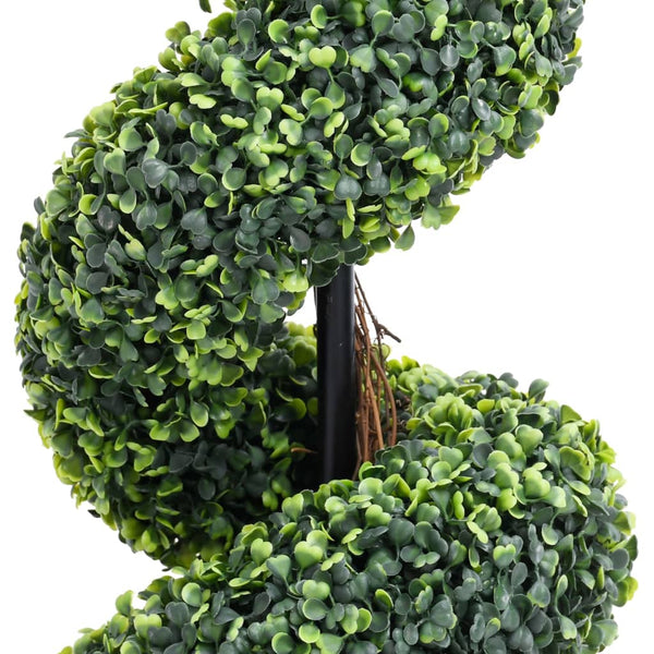 vidaXL Artificial Boxwood Tree with Pot Spiral Green 100 cm