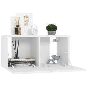 vidaXL 10-piece TV Cabinet Set White Engineered Wood