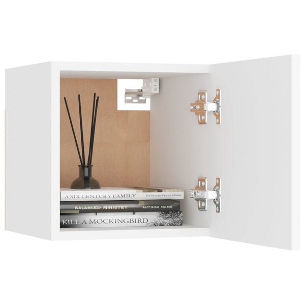 vidaXL 8-Piece TV Cabinet Set White Engineered Wood