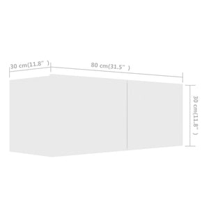 vidaXL 8-Piece TV Cabinet Set White Engineered Wood