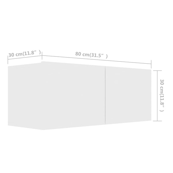 vidaXL 8-Piece TV Cabinet Set White Engineered Wood