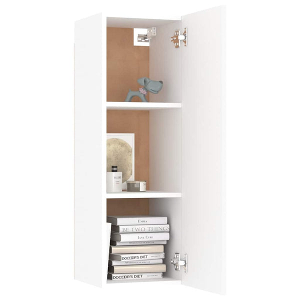 vidaXL 8-Piece TV Cabinet Set White Engineered Wood