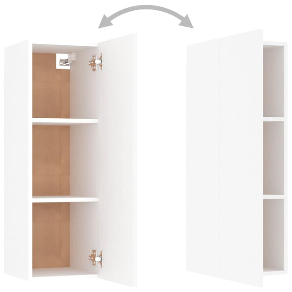 vidaXL 8-Piece TV Cabinet Set White Engineered Wood