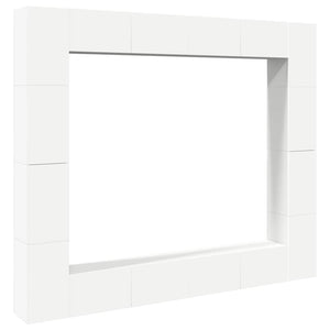 vidaXL 8-Piece TV Cabinet Set White Engineered Wood