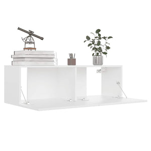 vidaXL 8-Piece TV Cabinet Set White Engineered Wood