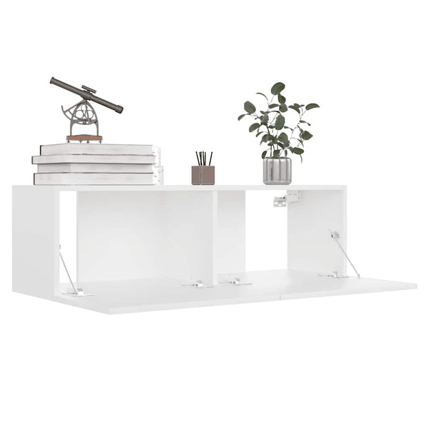vidaXL 8-Piece TV Cabinet Set White Engineered Wood