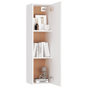 vidaXL 8-Piece TV Cabinet Set White Engineered Wood