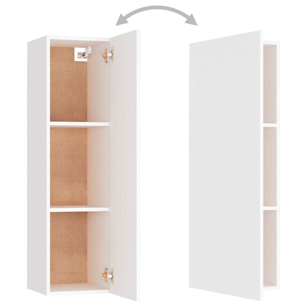 vidaXL 8-Piece TV Cabinet Set White Engineered Wood