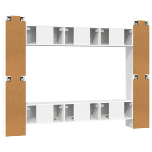 vidaXL 10-piece TV Cabinet Set White Engineered Wood