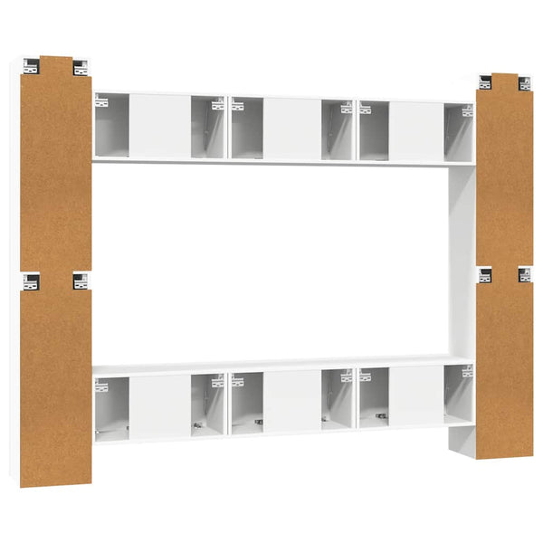 vidaXL 10-piece TV Cabinet Set White Engineered Wood
