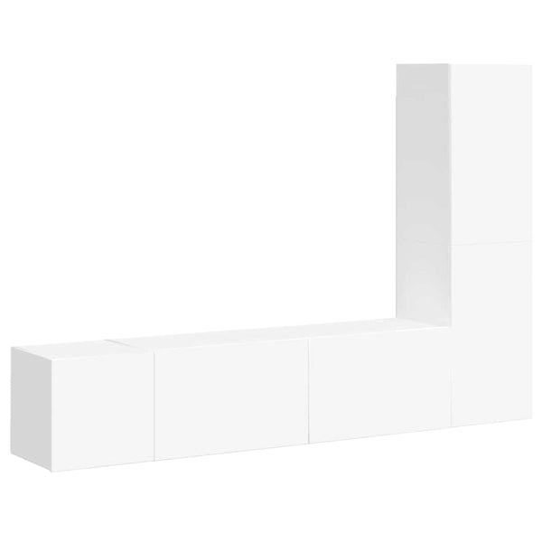 vidaXL 3-Piece TV Cabinet Set White Engineered Wood