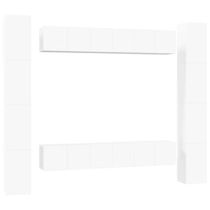 vidaXL 6-Piece TV Cabinet Set White Engineered Wood