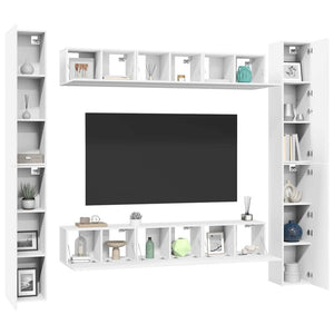 vidaXL 6-Piece TV Cabinet Set White Engineered Wood