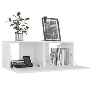 vidaXL 6-Piece TV Cabinet Set White Engineered Wood